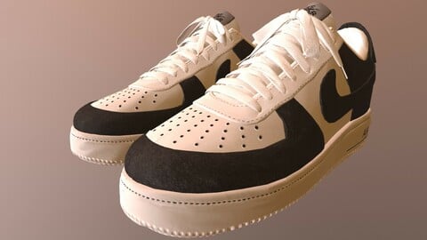 NIKE AIR FORCE 1 SHOES low-poly PBR