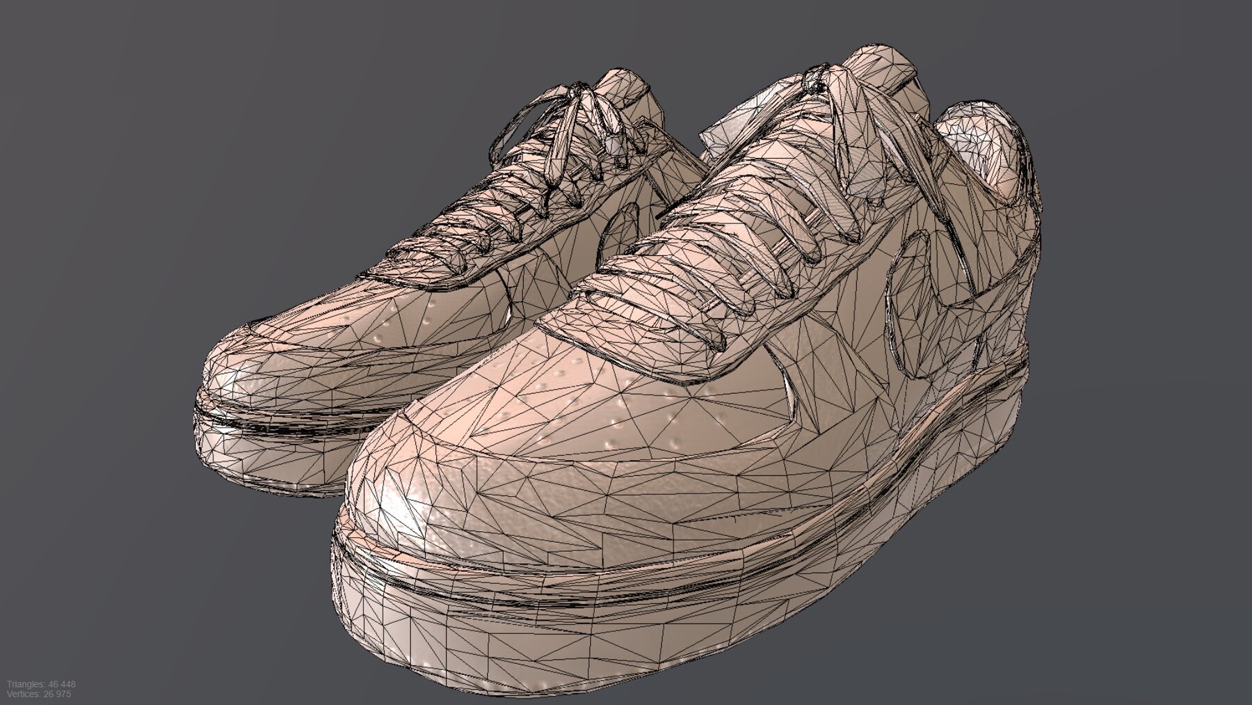 3D model Nike Air Force 1 kit 18 custom Low-poly game ready pbr VR / AR /  low-poly