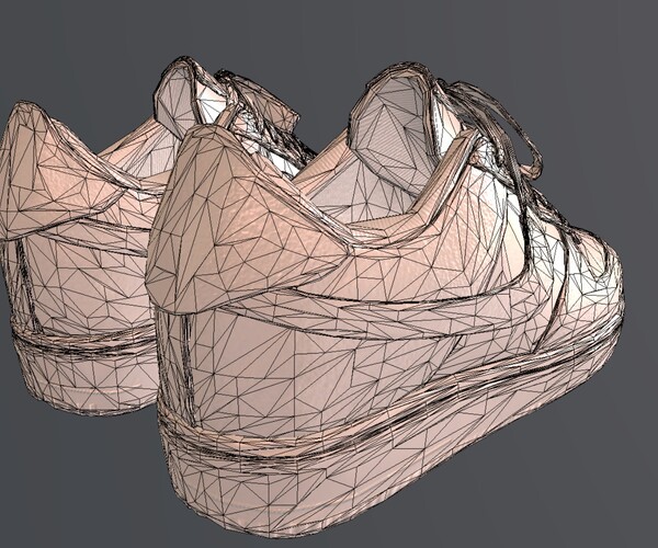 ArtStation - NIKE AIR UPTEMPO x SUPREME SHOES low-poly PBR