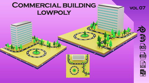 Commercial building Low poly Vol 07