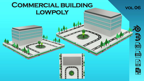 Commercial building Low poly Vol 06