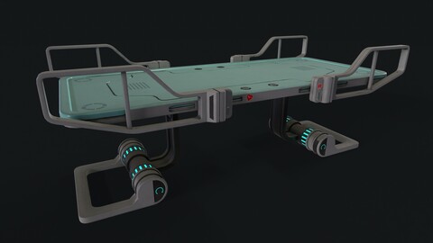 Sci-fi Hospital Rolling Bed