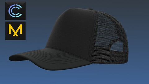 Baseball Cap Trucker (MD/ Clo3d zprj project + fbx +obj)
