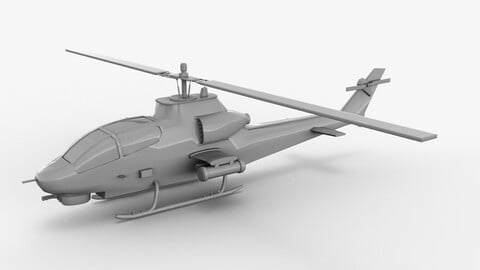 Helicopter Base Mesh Free Free low-poly 3D model
