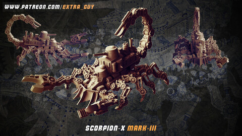 Steampunk Scorpion Tank 30mm and 40mm