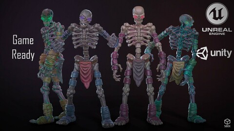 FantasySkeleton1 Low-poly 3D model