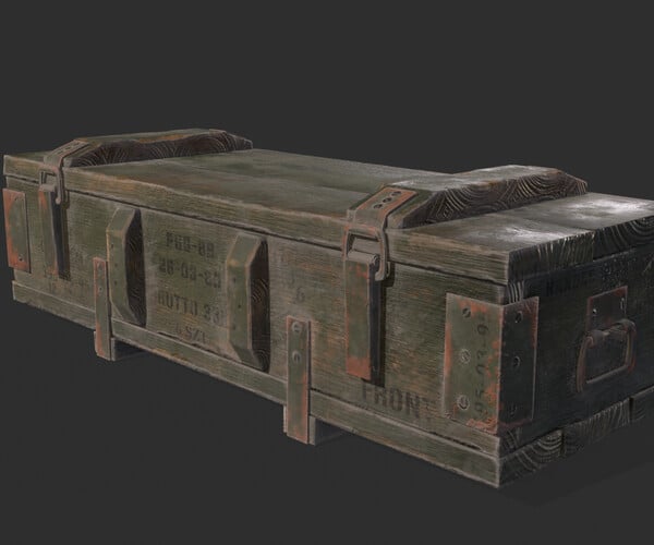 ArtStation - Military Wooden Box | Game Assets