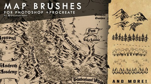 Map Brushes for fantasy maps