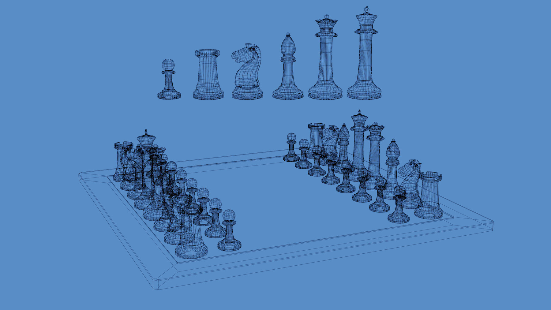 Staunton Style Chess Pieces - Silhouettes - Openclipart