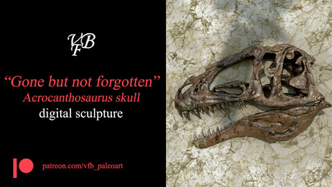 Acrocanthosaurus skull for 3D printing