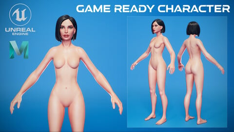 Liberty - Stylized 3D Female Basemesh - Game ready