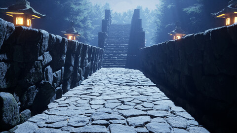 Ancient Night Japanese Enviroment