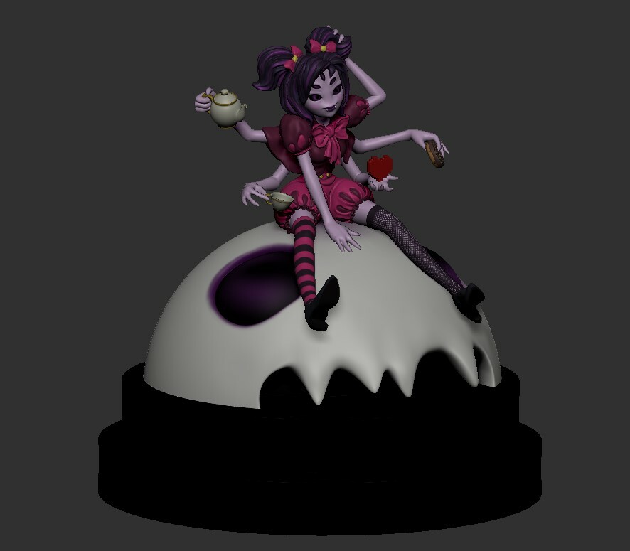 Muffet Undertale Character 3D model 3D printable