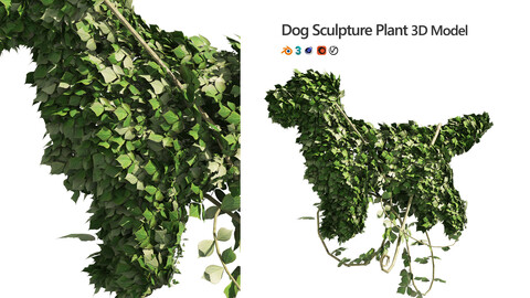 Topiary Dog sculpture plant