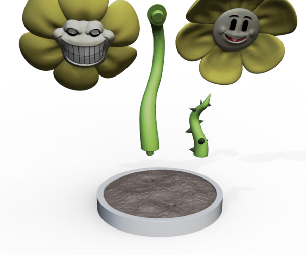 Flowey - Undertale 3D model 3D printable