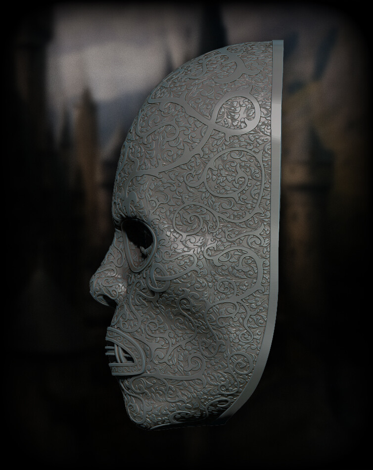 ArtStation - Death Eater mask Harry Potter for 3D print | Resources