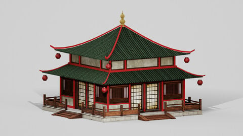 Asian Japanese Realistic Exterior Building