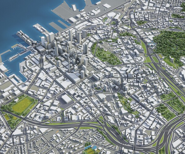 ArtStation - Auckland - 3D city model | Resources