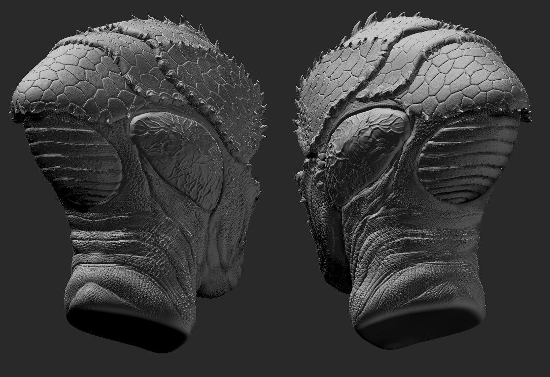 ArtStation - ENEMY MINE DRAC head sculpt 3D print model | Resources