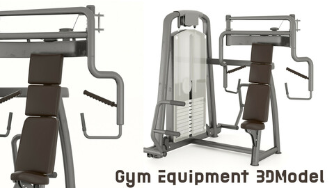 Gym Equipment Seated Chest Press 3D model