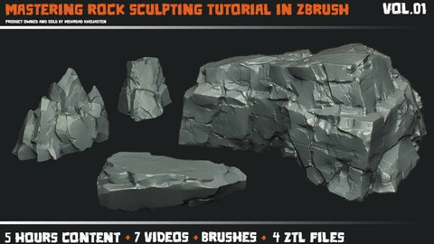Mastering Rock Sculpting Tutorial in Zbrush Vol 01