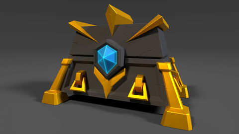 Lowpoly Stylized Chest - Game Ready