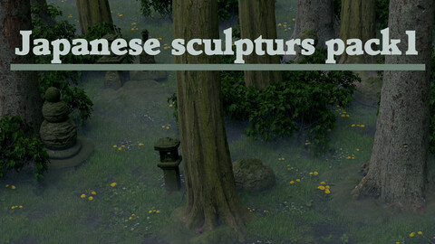 Japanese sculptures pack1