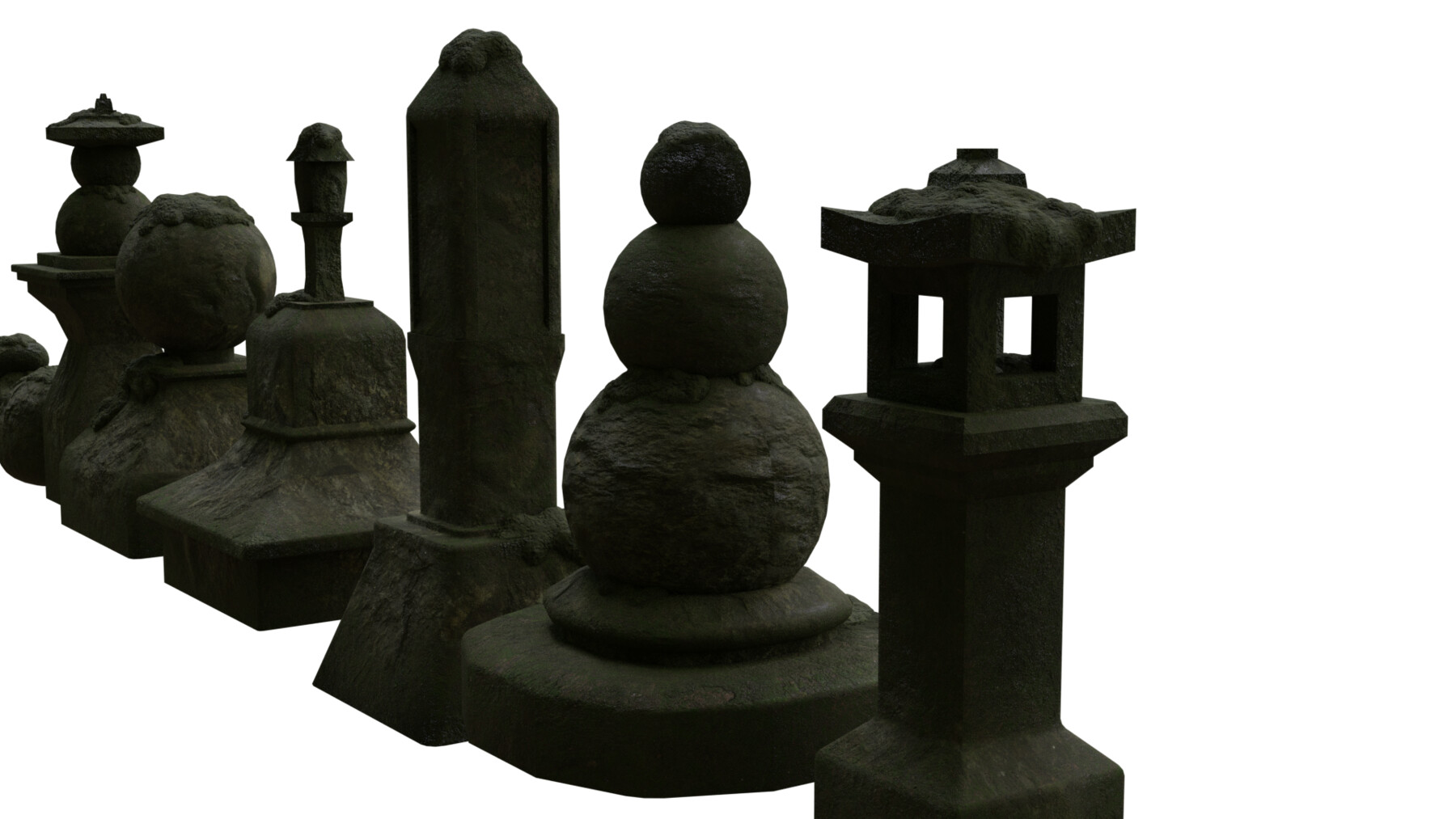 ArtStation Japanese sculptures pack1 Resources