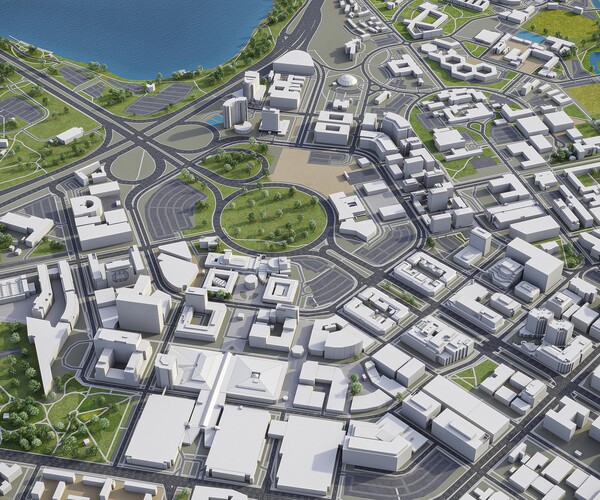 ArtStation Canberra 3D city model Resources