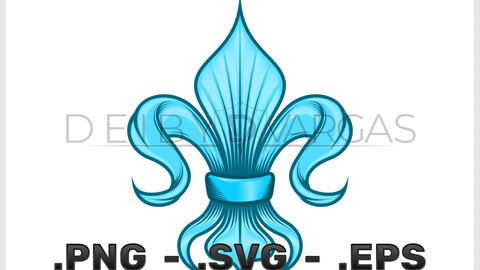Fleur de lis heraldic symbol vector design
