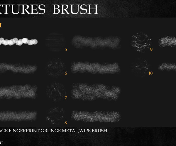 ArtStation - 70 TEXTURES BRUSH-VOL 1 | Brushes