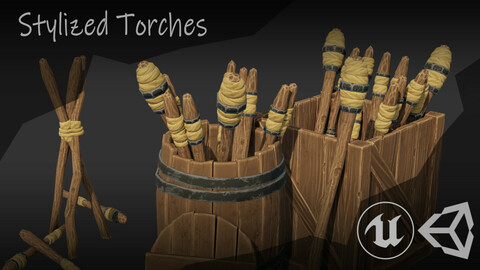 Stylized Torches Bundle