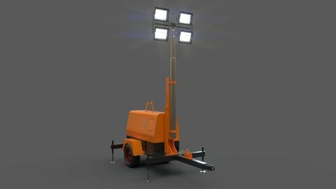 PBR Mobile Light Tower Generator B - Orange