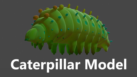 Caterpillar - 3D model - Blender