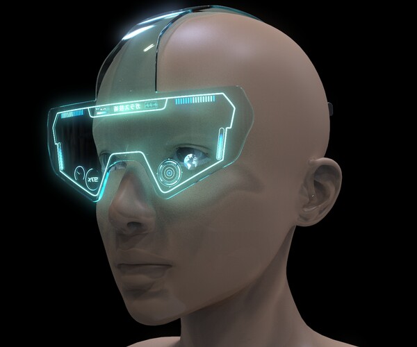 ArtStation - Sci Fi Helmet Glasses | Game Assets