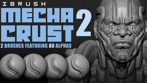 MechaCrust 2: Zbrush Panel Line Brushes