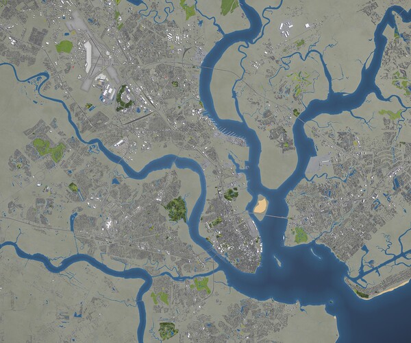 ArtStation - Charleston - South Carolina - 3D city model | Resources