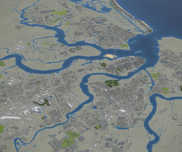 ArtStation - Charleston - South Carolina - 3D city model | Resources