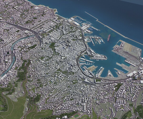 ArtStation - Genoa - Genova - 3D city model | Resources