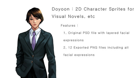 Doyoon : 2D Character Sprites for Visual Novel, etc
