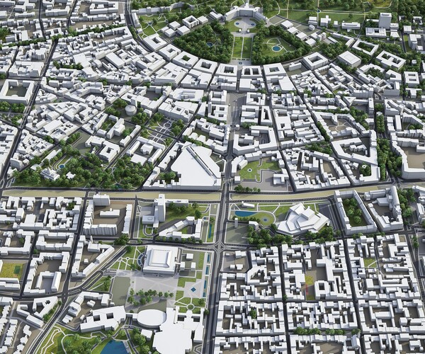 Artstation - Karlsruhe - 3d City Model 