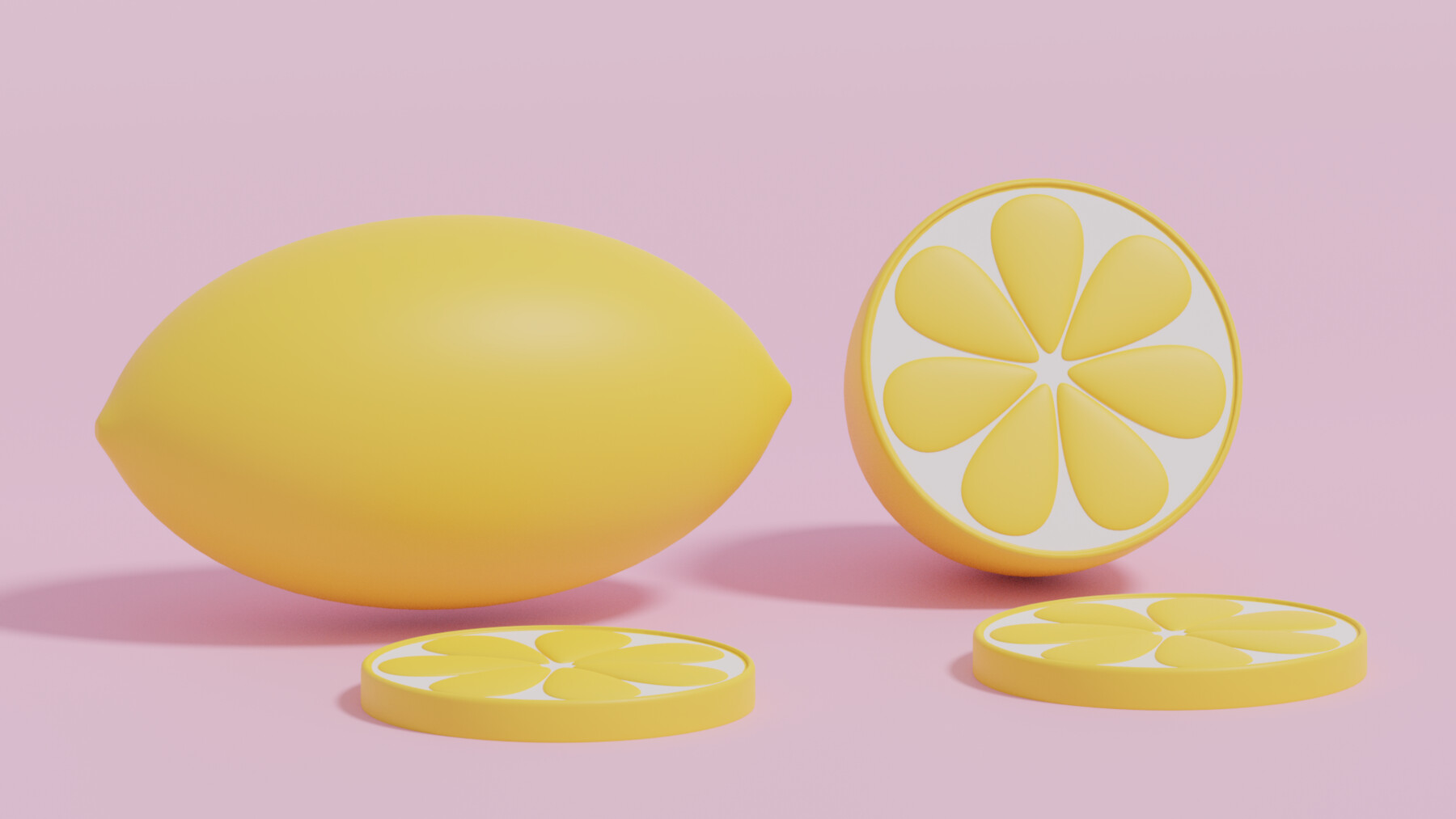 Artstation - Cartoon Cute Fruit Lemon 3d Model 