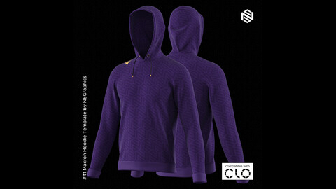 Macron Hoodie for CLO3D & Marvelous Designer