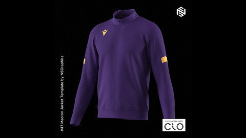 Macron Jacket for CLO3D & Marvelous Designer