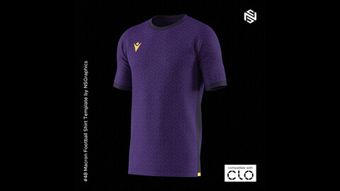Macron Football Shirt for CLO3D & Marvelous Designer