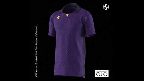 Macron Football Shirt for CLO3D & Marvelous Designer