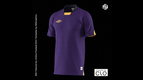 Tailored by Umbro Football Shirt for CLO3D & Marvelous Designer