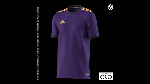 adidas AEROREADY 22-23 Football Shirt for CLO3D & Marvelous Designer