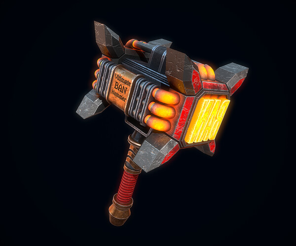ArtStation The ultimate BAN hammer Game Assets