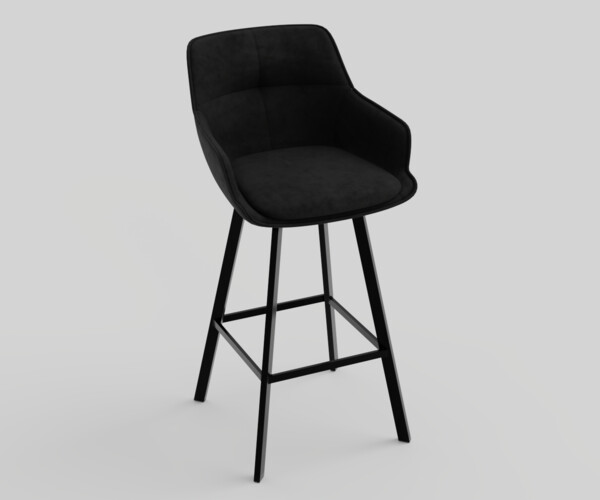 ArtStation Black Krystoffer Velvet Swivel Bar Stools Resources